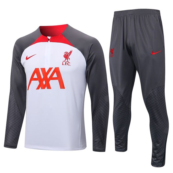 Sudadera De Training Liverpool 2022-2023 Blanco Gris